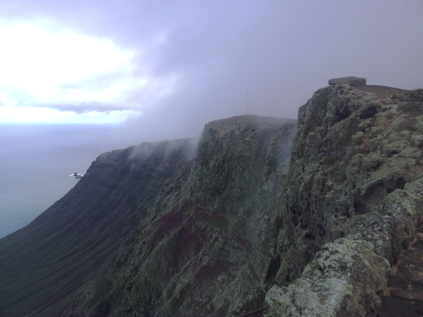 LZ-201, Haría - Haría, Lanzarote, vue de la falaise