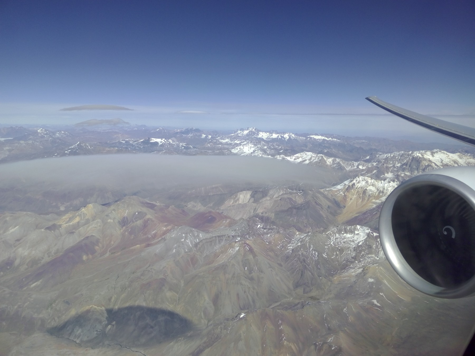 Andes en vol, vue aérienne