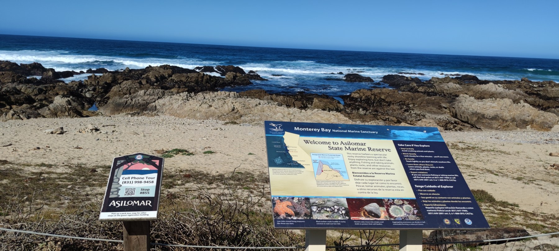 Entrée de la réserve marine d'Asilomar