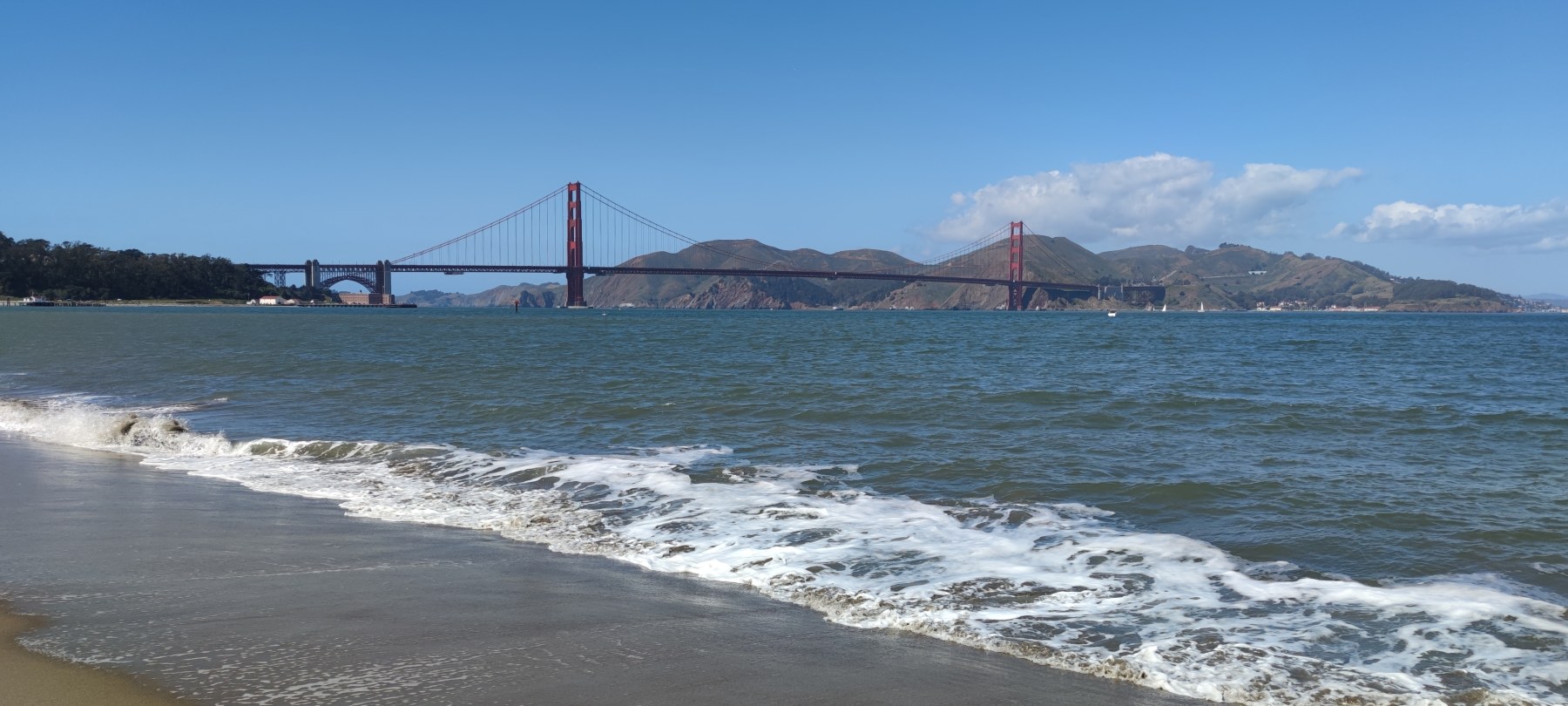 Golden Gate Bridge vue depuis la plage