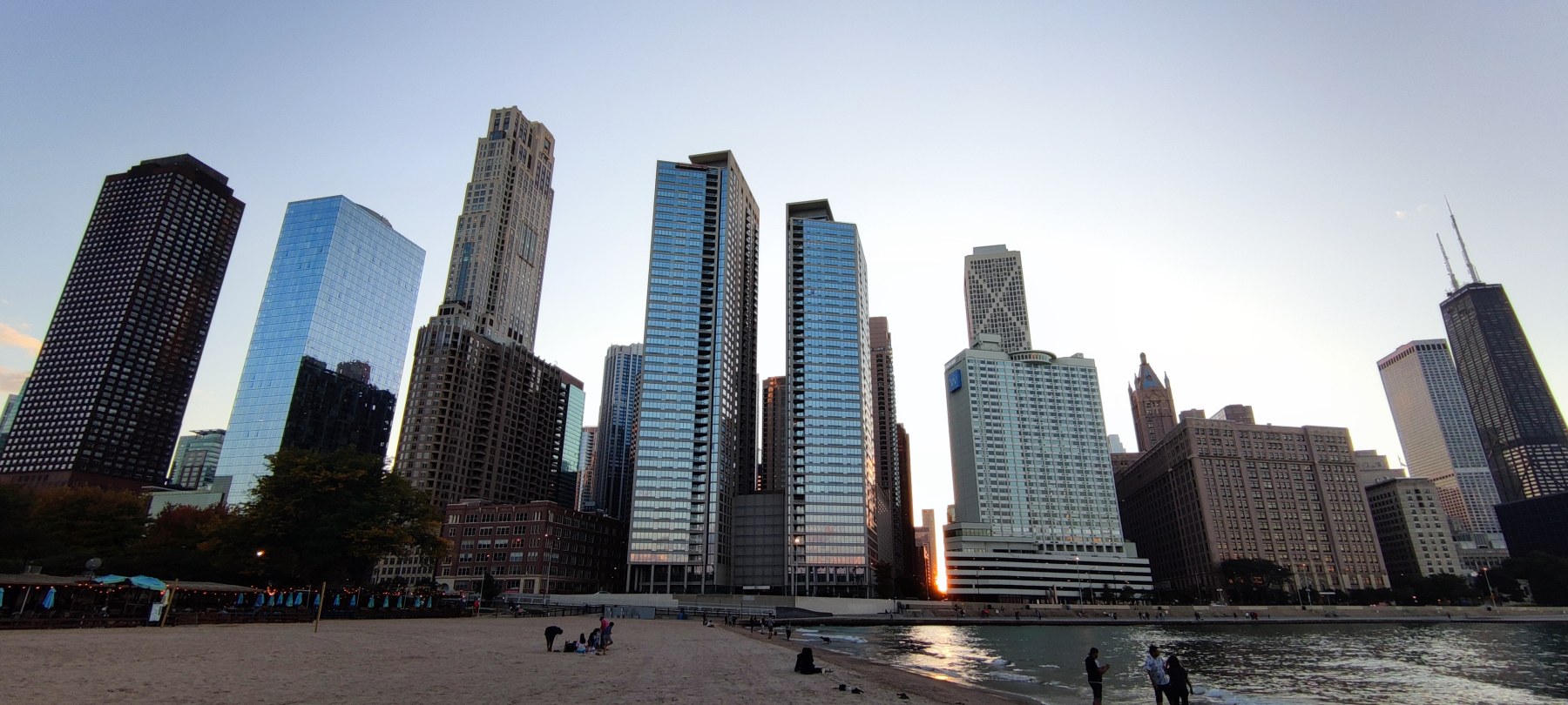 Chicago au coucher du soleil