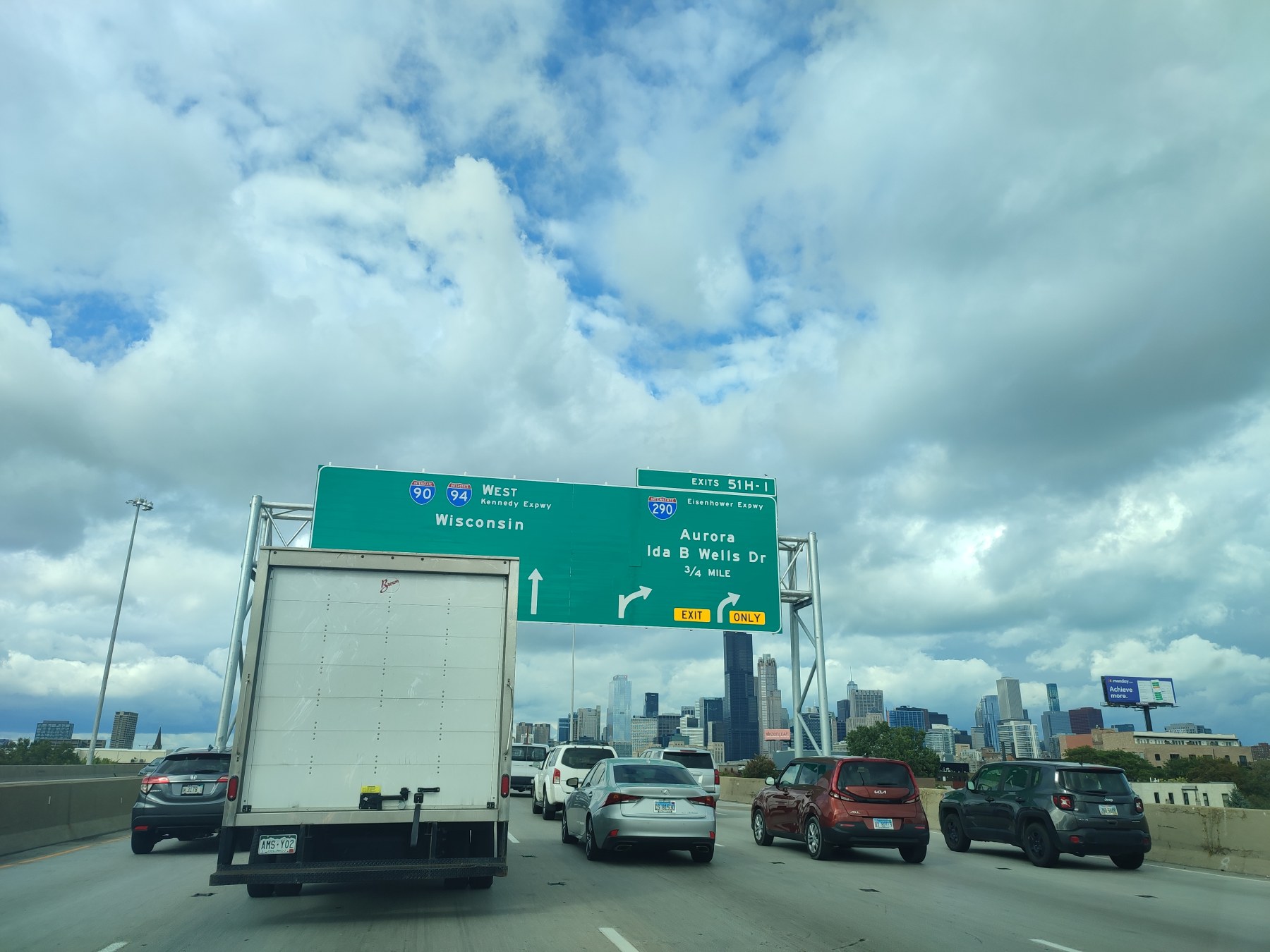 Chicago, vue depuis l'autoroute