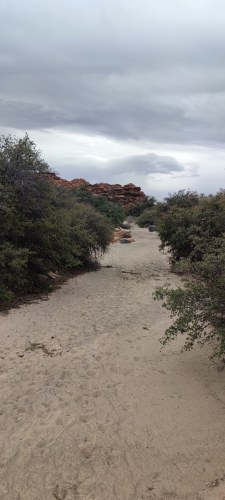 Sentier de sable à Red Rock, Californie