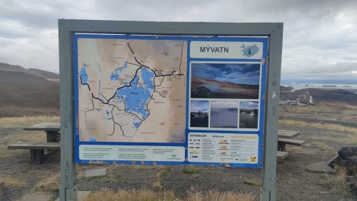 Carte de Mývatn en Islande